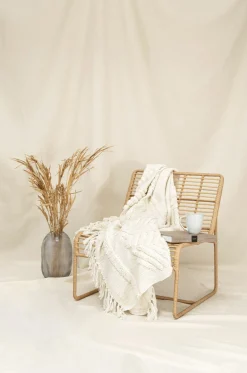 Magma Plaid mit Fransen beige