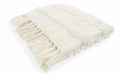 Magma Plaid mit Fransen beige