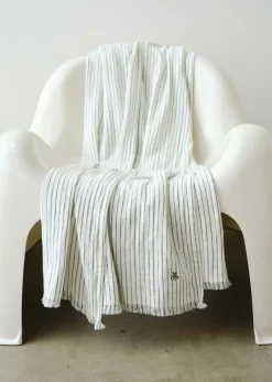 Marc O`Polo Marc O'Polo-Leinen-Plaid Anth. grau