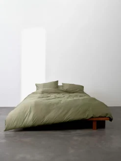 Marc O`Polo Marc O'Polo-Perkal-Kissenbezug grün