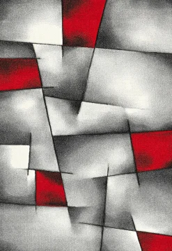 Medipa Moderner Webteppich rot