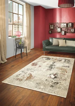 Medipa Moderner Webteppich beigegraumehrfarbig