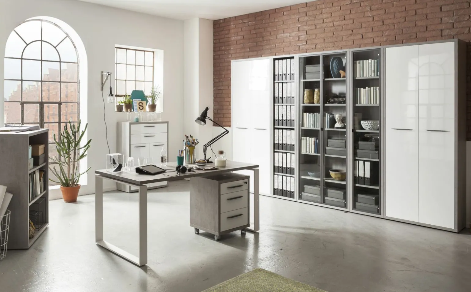 Metallrahmentür grau