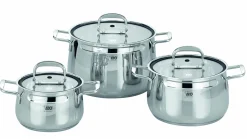 M&K by Elo Topfset 3tlg. silberfarben