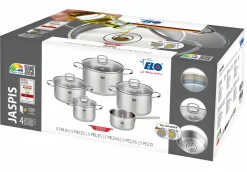 M&K by Elo Topfset 5tlg. silberfarben