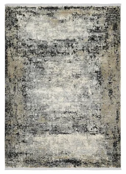 Moderner Webteppich graubeige