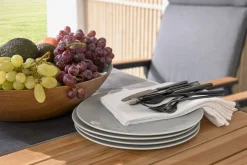 MONDO Ausziehtisch Keramik/Teak braun