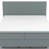MONDO Boxspringbett blaugrau