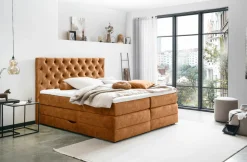 MONDO Boxspringbett orangebraun