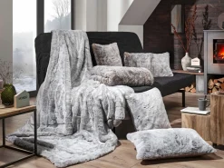 MONDO Fellimitat-Sitzkissen graubeige