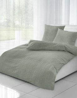 MONDO Flanell-Bettwäsche grün