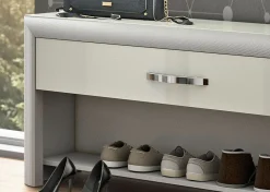 MONDO Garderoben-Bank silberfarben