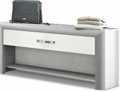 MONDO Garderoben-Bank silberfarben