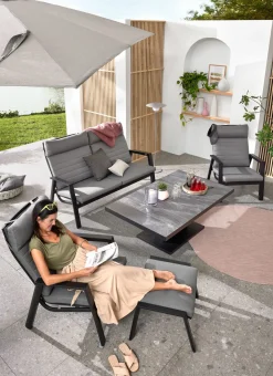 MONDO Gartenhocker grau