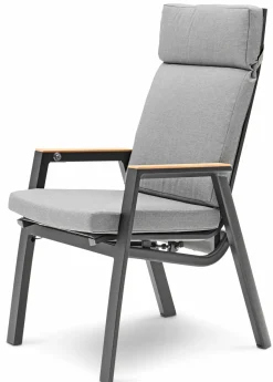 MONDO Gartensessel Relax Move Teak grau