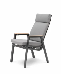 MONDO Gartensessel Relax Move Teak grau