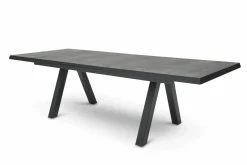 MONDO Gartentisch ausziehbar Keramik schwarzgrau