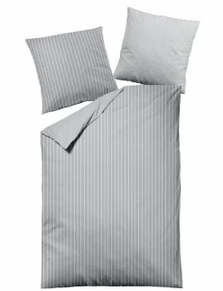 MONDO Mako-Satin-Bettwäsche grausilberfarben