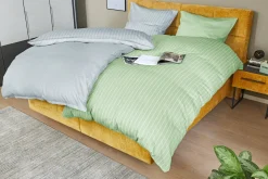 MONDO Mako-Satin-Bettwäsche grausilberfarben