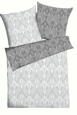 MONDO Mondo Biber-Bettwäsche silberfarben