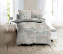 MONDO Mondo Satin-Bettwäsche graublau