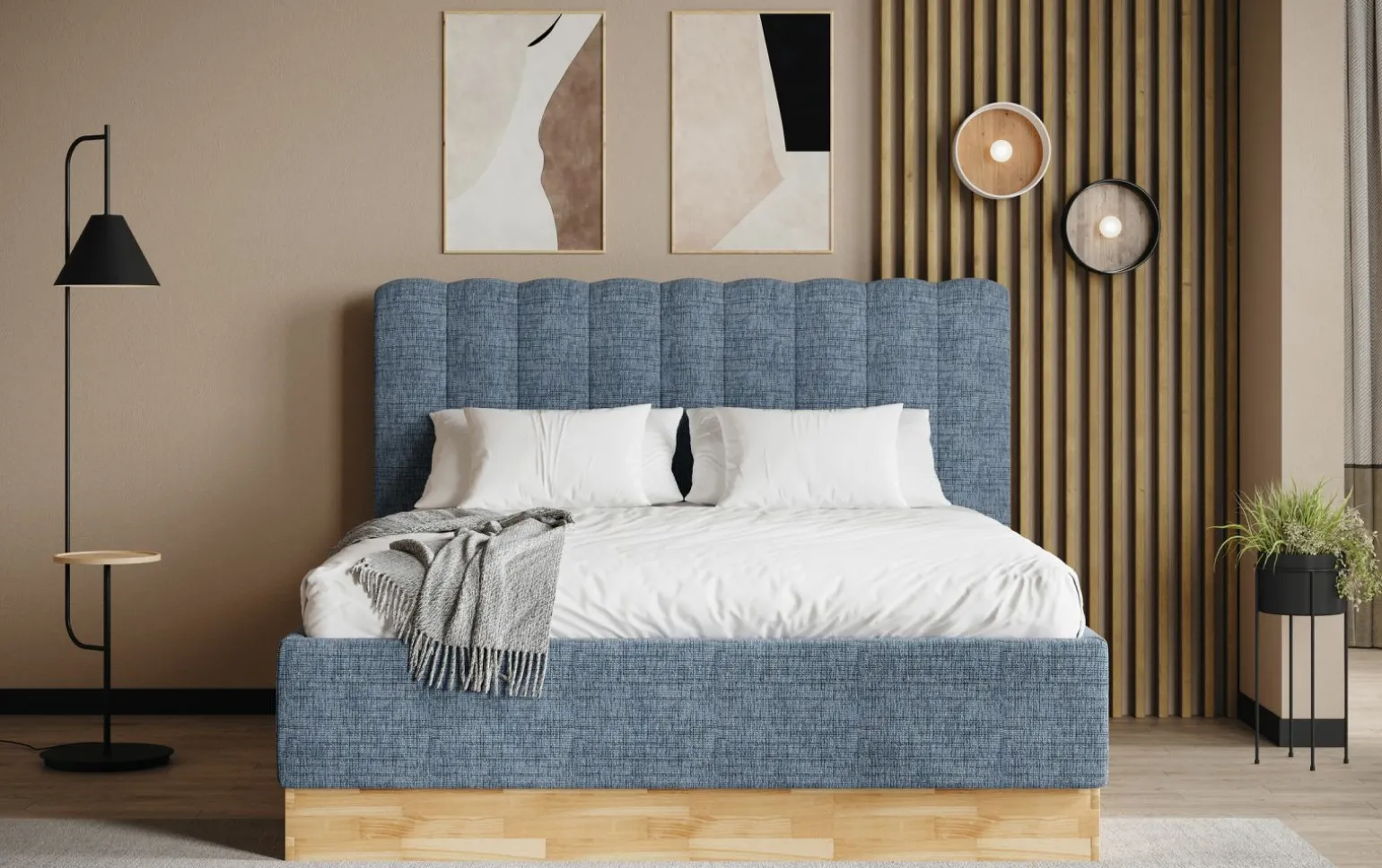 MONDO Polsterbett blau