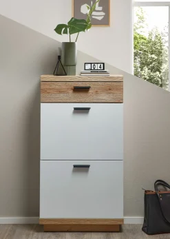 MONDO Schuhschrank braunweiß