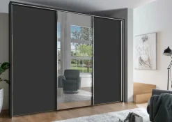 MONDO Schwebetürenschrank grau