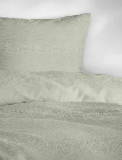 MONDO Seersucker-Bettwäsche grün