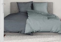 MONDO Seersucker-Bettwäsche grau