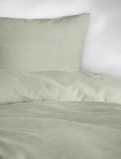 MONDO Seersucker-Bettwäsche grün