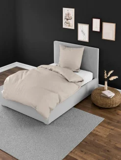 MONDO Seersucker-Bettwäsche beige