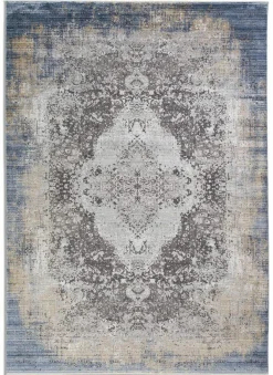 MONDO Webteppich modern graublau