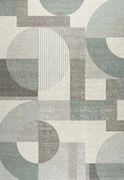 MONDO Webteppich modern weißgraublau