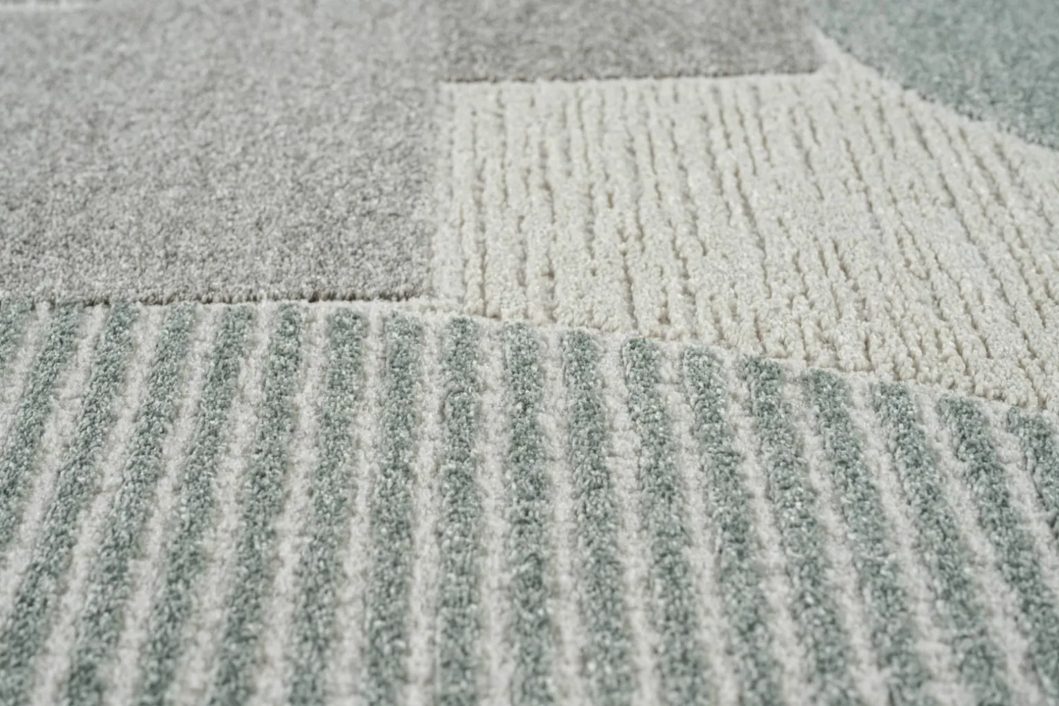 MONDO Webteppich modern weißgraublau