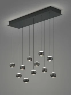 Musterring LED-Pendelleuchte 11flg schwarz