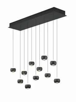 Musterring LED-Pendelleuchte 11flg schwarz
