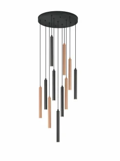 Musterring LED-Pendelleuchte 11flg schwarz