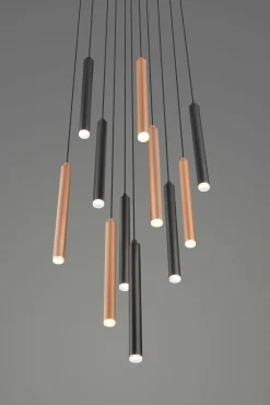 Musterring LED-Pendelleuchte 11flg schwarz