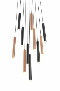 Musterring LED-Pendelleuchte 11flg schwarz