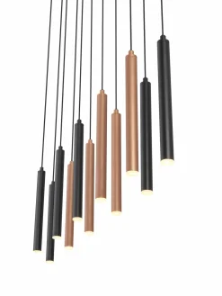 Musterring LED-Pendelleuchte 11flg schwarz