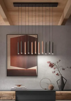 Musterring LED-Pendelleuchte 11flg schwarz