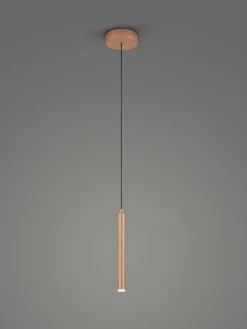 Musterring LED-Pendelleuchte 1flg braun