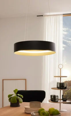 Musterring LED-Pendelleuchte 1flg schwarzgoldfarben