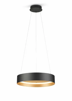 Musterring LED-Pendelleuchte 1flg schwarzgoldfarben