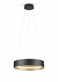 Musterring LED-Pendelleuchte 1flg schwarzgoldfarben