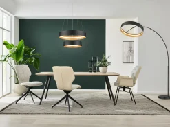 Musterring LED-Stehleuchte 1flg schwarzgoldfarben