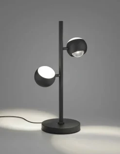 Musterring LED-Tischleuchte 2flg schwarz