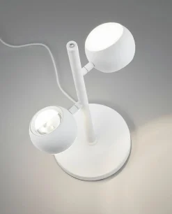 Musterring LED-Tischleuchte 2flg weiß