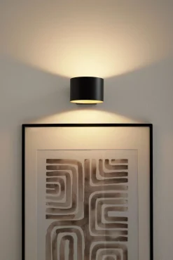 Musterring LED-Wandleuchte 1flg schwarzgoldfarben